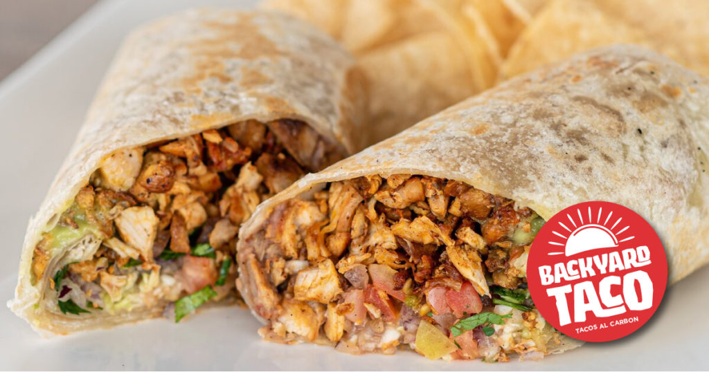 Featuring the Backyard Taco Burrito Backyard Taco