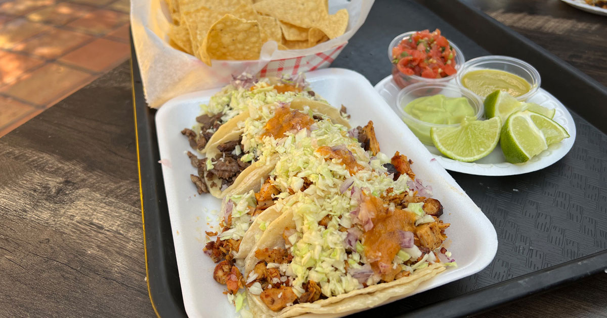 4 Tacos with sides at Mesa Location 