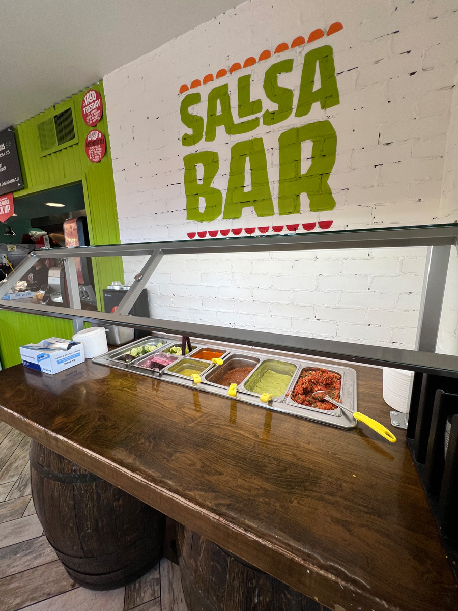 Salsa Bar at Backyard Taco on University in Mesa