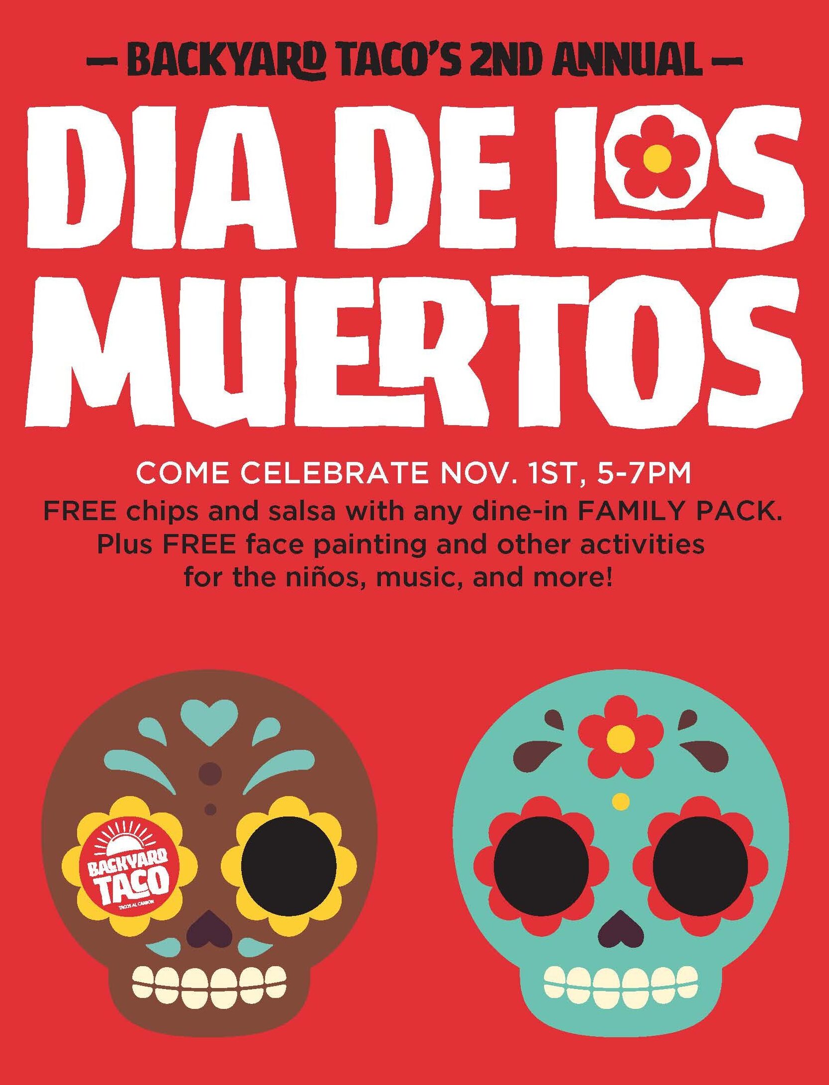 Dia De Los Muertos Event at Backyard Taco