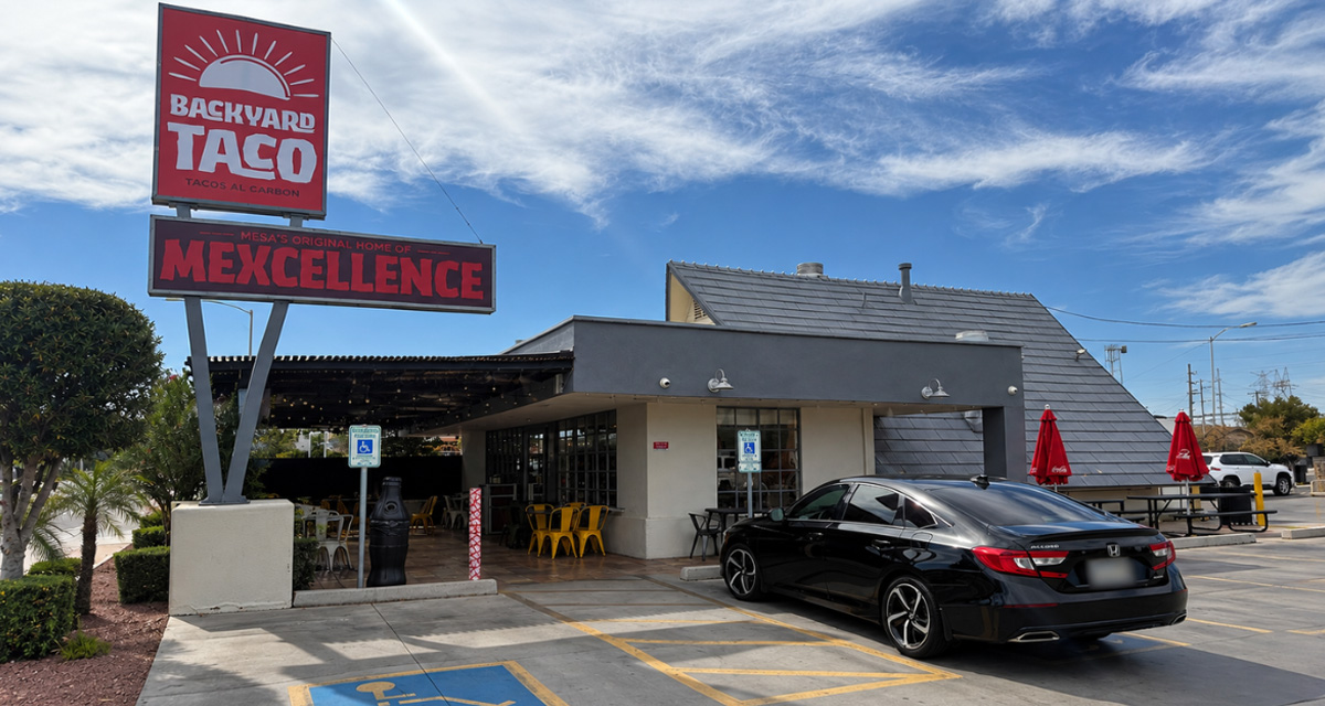 Backyard Taco Mesa North original location on University Drive in Mesa
